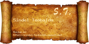 Sindel Teobalda névjegykártya